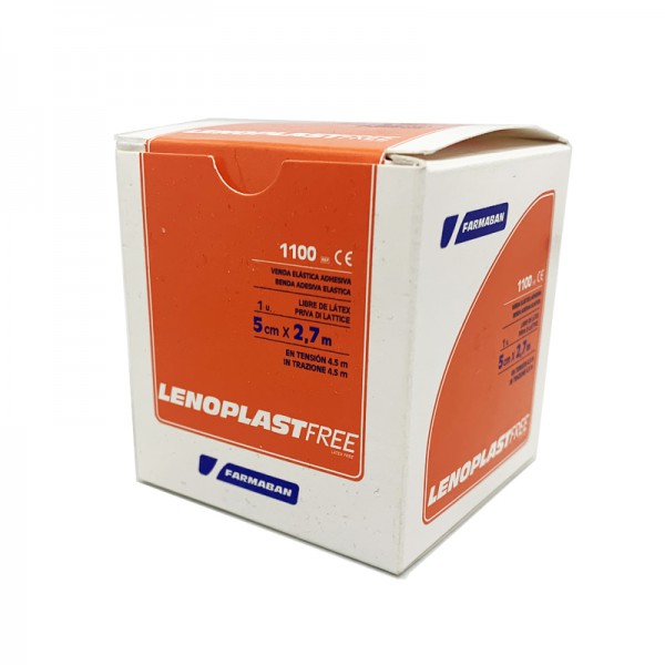 Lenoplast Free 5 cm x 2,7 mts: Bandage élastique adhésif (Boîte)